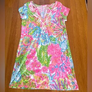 Lilly Pulitzer Brewster Dress in More Lovers Coral Pink Women’s Large